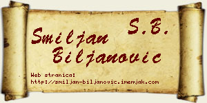 Smiljan Biljanović vizit kartica